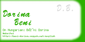 dorina beni business card